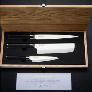 Kamik Black 3-Piece Professional Kitchen Knife Set